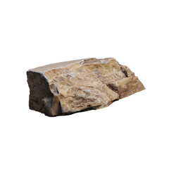 mineral stone heavy rock,3d render real Rock, PNG file of isolated cutout object on transparent background