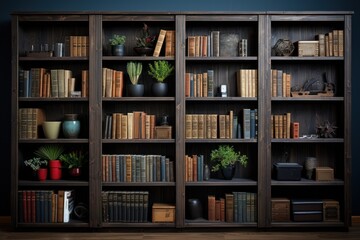 bookshelf in the library