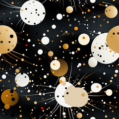 Naklejka premium Abstract retro dotted chaotic repeat pattern, polka dot 