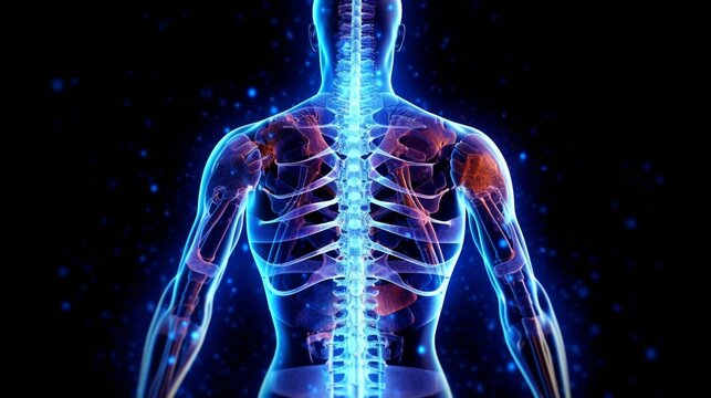 Spine injury pain in sacral and cervical region conce.Generative AI