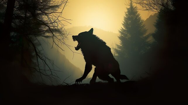 werewolf silhouette fear