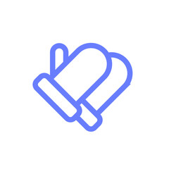 Winter glove line icon for your design