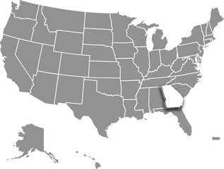 USA GEORGIA map united states city 3d map