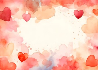 Abstract Beige hearts background. Invitation and celebration card.