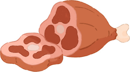 Meat Ham Illustration