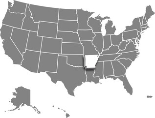 USA ARKANSAS map united states city 3d map