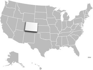USA COLORADO map united states city 3d map
