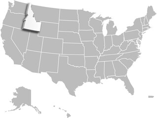 USA IDAHO map united states city 3d map