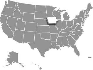USA IOWA map united states city 3d map - obrazy, fototapety, plakaty