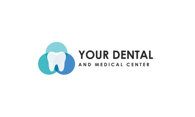 Modern strong and bold dental clinic logo design.