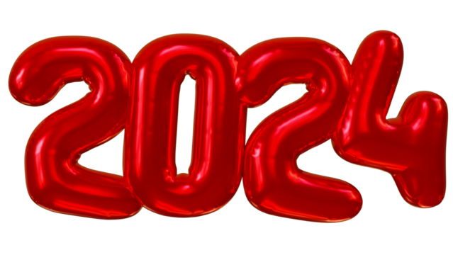 Number 2024. happy new year