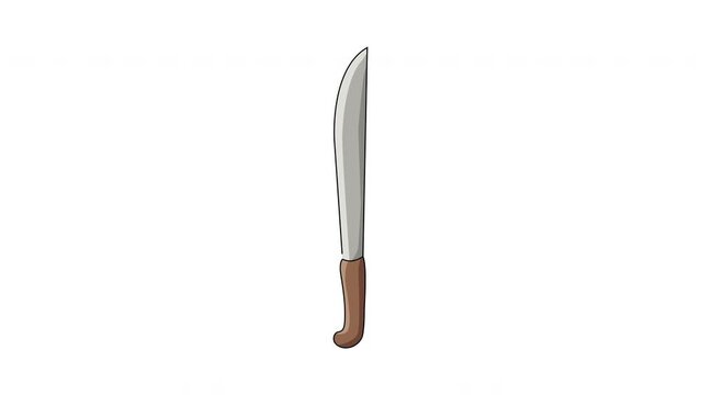 The animation forms a typical Betawi Indonesian machete icon