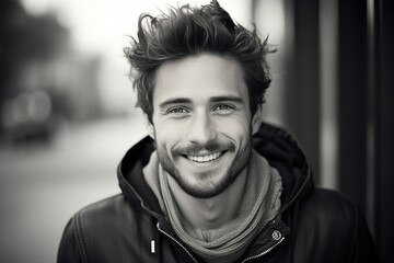 Fototapeta premium Generative AI handsome successful nice man created with modern technology