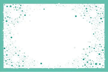 Abstract Jade color snowflakes background. Invitation and celebration card.