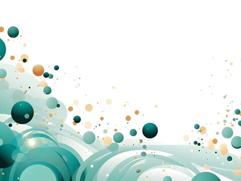 Abstract Teal ornate background. Invitation and celebration card.