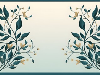 Abstract Cerulean color Foliage background. Invitation and celebration card.