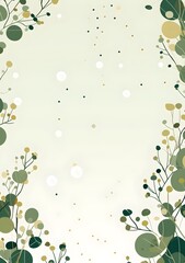 Abstract Olive color fall leaves background. Invitation and celebration card.