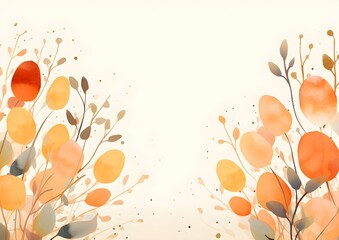 Abstract Olive color fall leaves background. Invitation and celebration card.