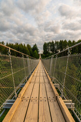 Sonnenuntergang an der Geierley Hunsrück Hängebrücke
