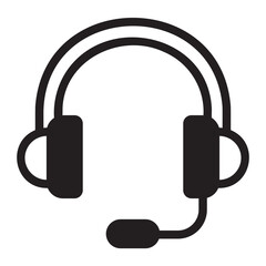 headset glyph icon