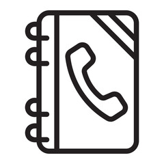 phone book line icon