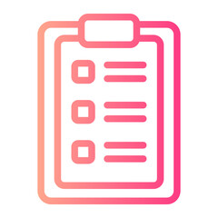 clipboard gradient icon