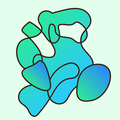 Abstract Minimalist Graphic Gradient Colored Nostalgic Poster Print Template