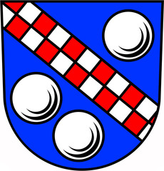 Coat of arms of the community of Achstetten. Germany