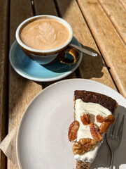 Carrot cake and coffee 