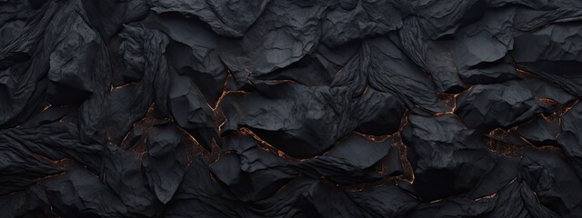 Black abstract lava stone texture background - obrazy, fototapety, plakaty