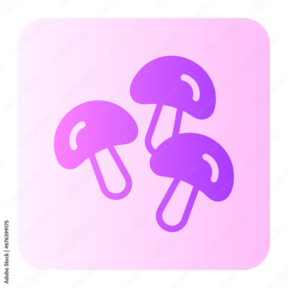 Wall mural mushroom gradient icon