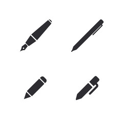 vector set of pens icon