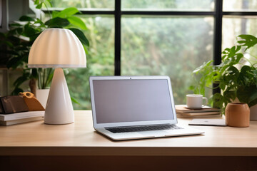 Fototapeta premium Blogger's Studio: Workspace Elegance