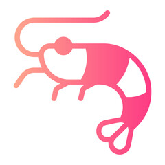 Shrimp gradient icon