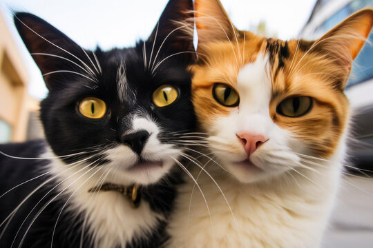 Snap-happy Cats: Close-up Selfie