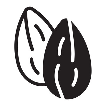 almond glyph icon