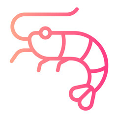Shrimp gradient icon