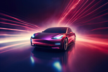 Naklejka premium Innovative Auto: Electrifying Dynamics