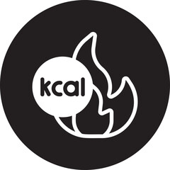 Fototapeta premium calories glyph icon
