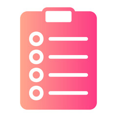 check list gradient icon