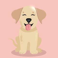 Fototapeta premium Happy dog with smile
