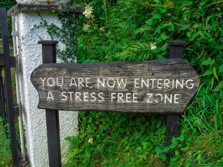 Glenariff Forest Park, County Antrim, Northern Ireland, uk: You are now entering a stress free zone...