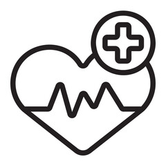 Obraz premium health care line icon