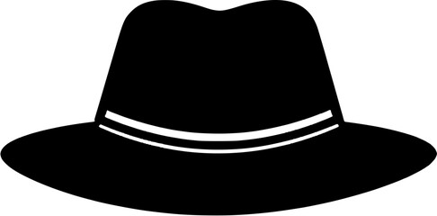 Hand-drawn Traveling Panama Man Hat Vintage Outline Icon