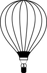 Obraz premium Hand-drawn Traveling Hot Air Balloon Vintage Outline Icon
