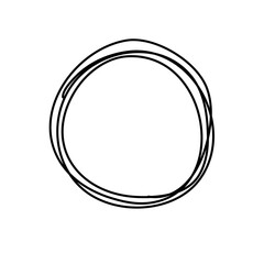 Hand Drawn Circle line Sketch set