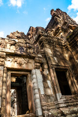 Exterior of the Thommanon temple in Angkor, Cambodia, Asia