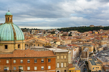 Fototapeta premium Beautiful view of the Italian port city of Ancona on the Adriatic coast.