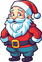 Cute Funny Smiling Santa Cartoon