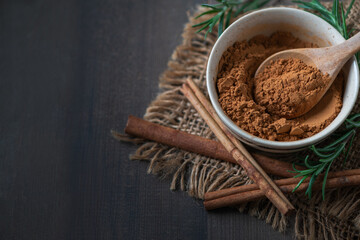 cinnamon powder in bowl Cinnamon is rich in antioxidants and other beneficial compounds